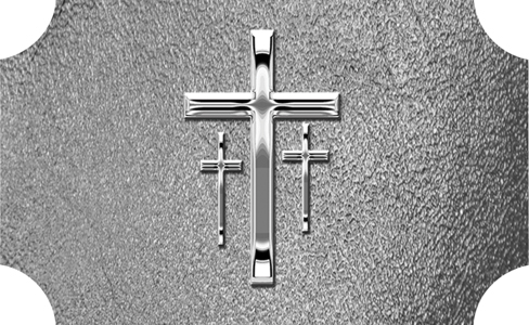 DLP517 517 SL SH SL Silver 3 Crosses Shimmer Silver